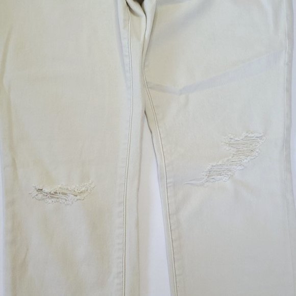 J.Crew Cropped Vintage Straight Leg Jeans in Distressed Ecru/Cream Size 26 - NWT - Picture 8 of 12